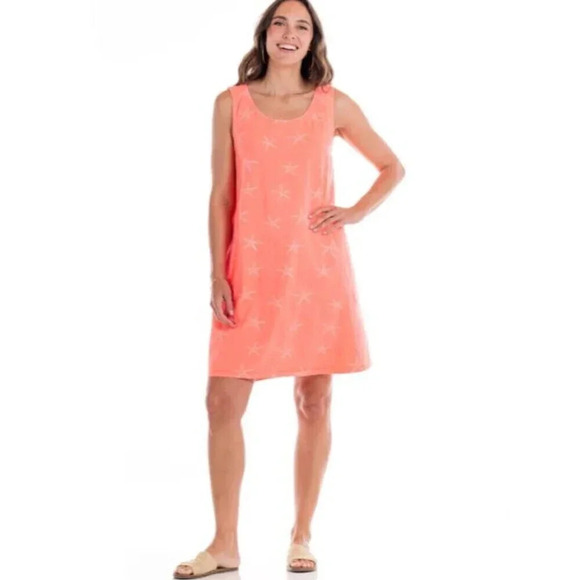 NWT FRESH PRODUCE XL Sunset Coral Sea-Star Sun Dress Starfish Oversized - Picture 2 of 11